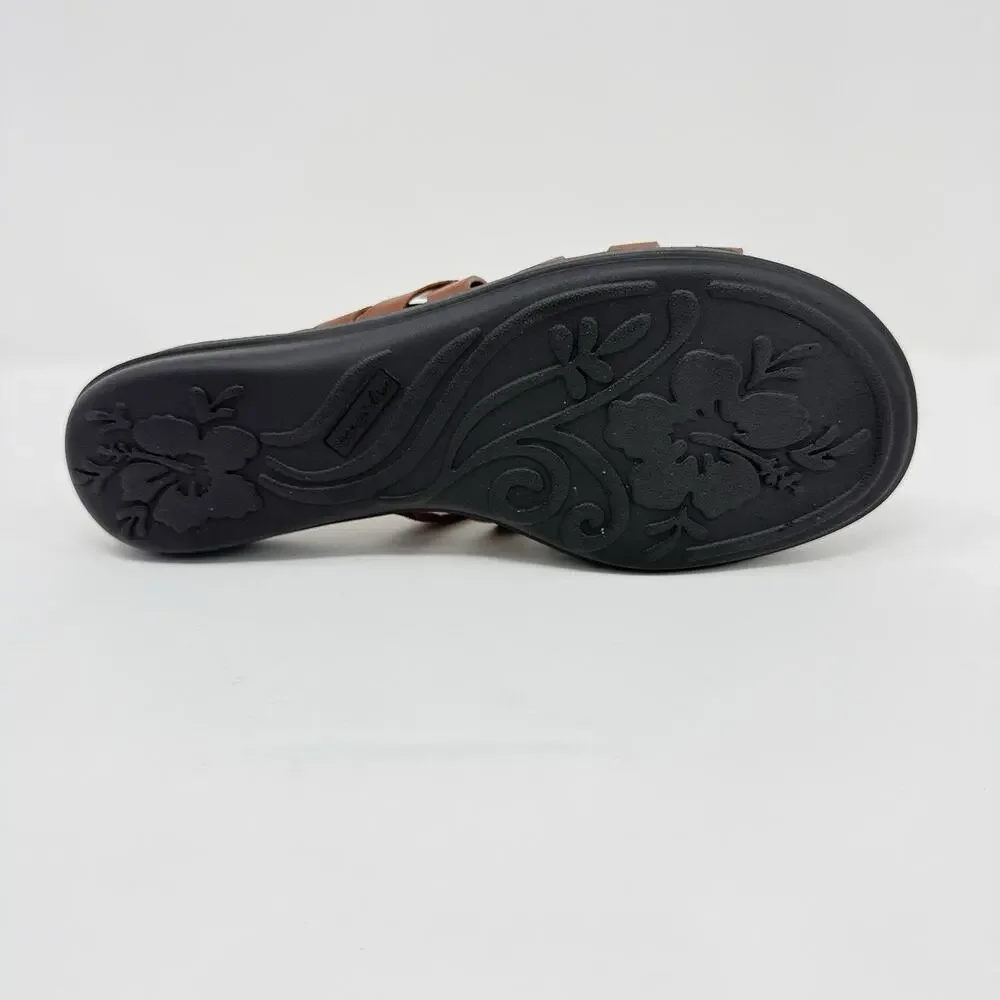Easy Street Sheri Slide Sandals Cognac Women’s Size 11 W Comfort